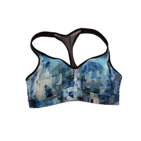 Lululemon Speed Up Sports Bra Sun Dazed Multi Blue Mesh Racerback 8 - Picture 5 of 15
